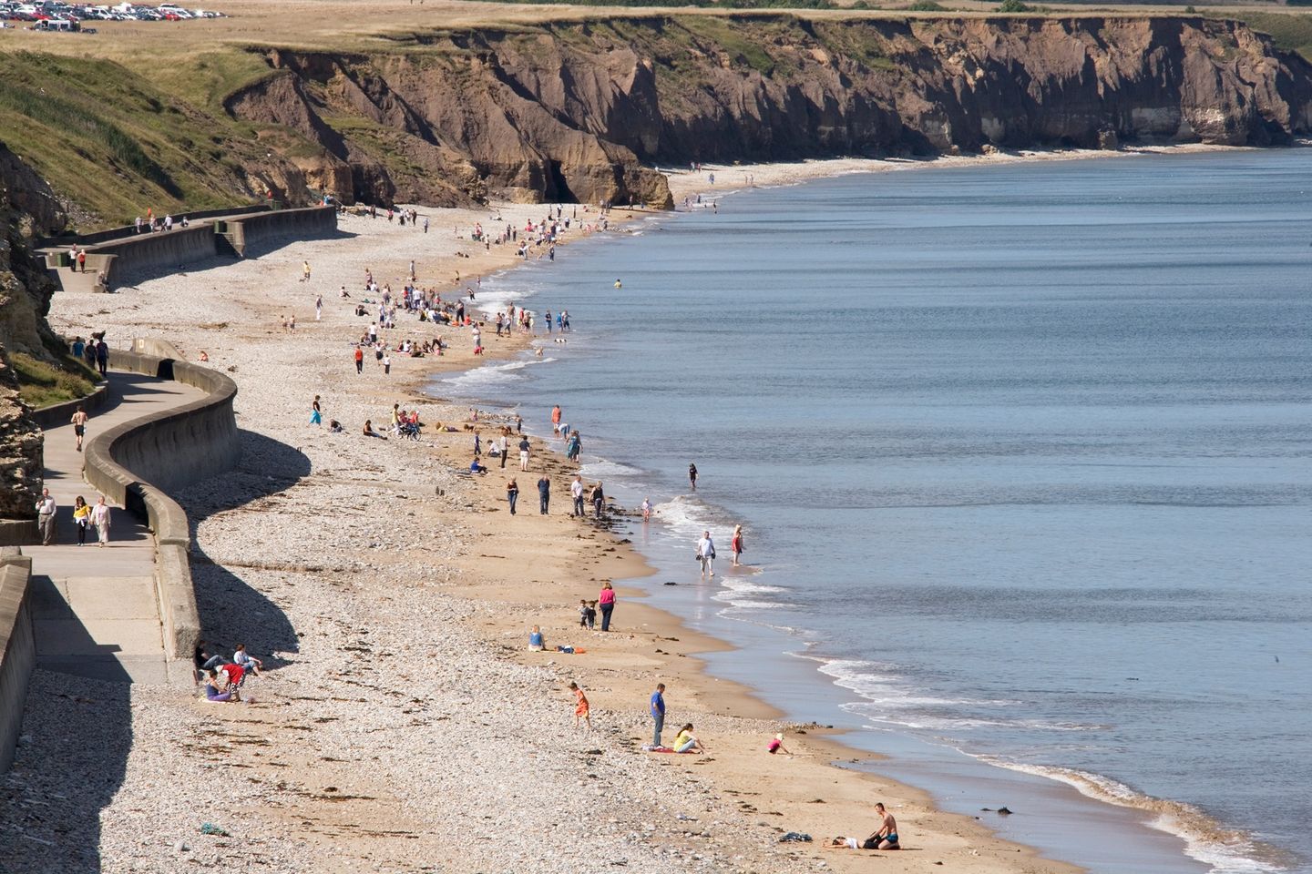 Seaham beach and cliffs image promoting beach clean event