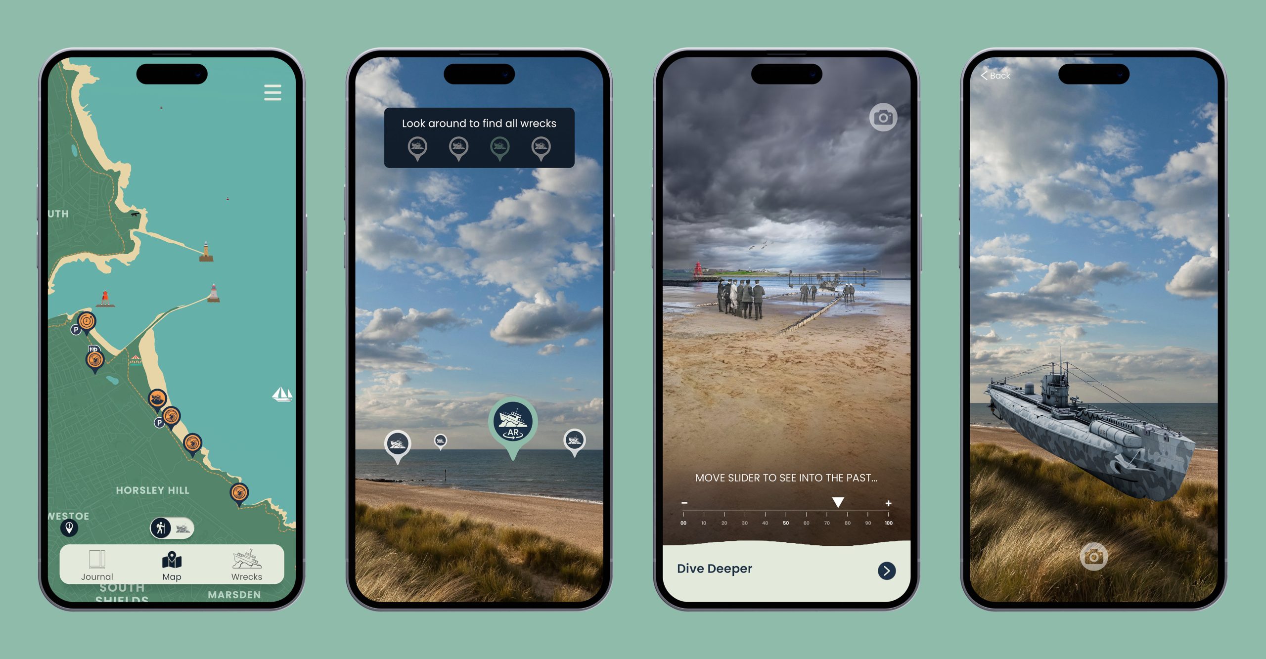 Coastal App screens